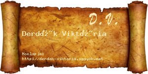 Derdák Viktória névjegykártya
