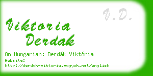 viktoria derdak business card