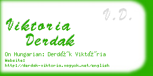 viktoria derdak business card